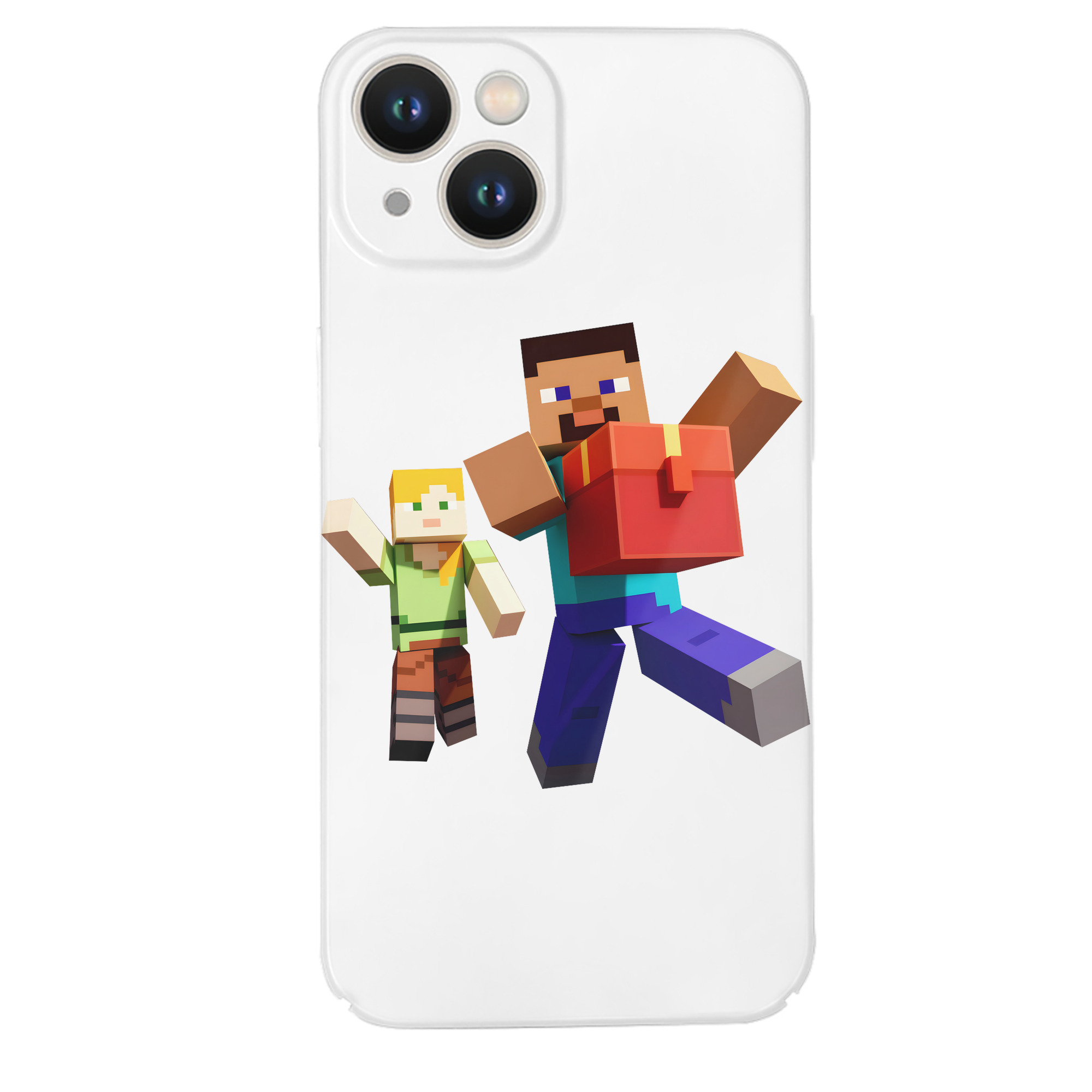 （画像用） マインクラフト ブロックの世界 Minecraft MC Block world 【iPhone 14シリーズ対応】ハードケース